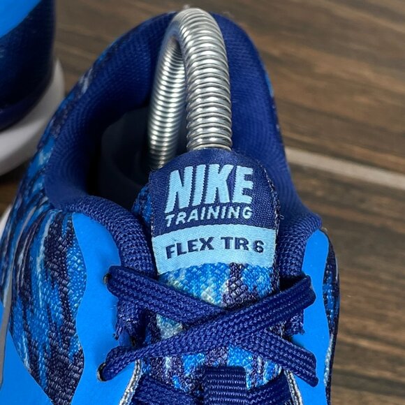 Nike Flex Trainer 6 Print Womens Size 8.5 Shoes Blue Athletic Low Top Sneaker - Picture 12 of 14